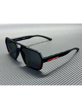 New Prada Linea Rossa Men Black Sunglasses 59-16-145